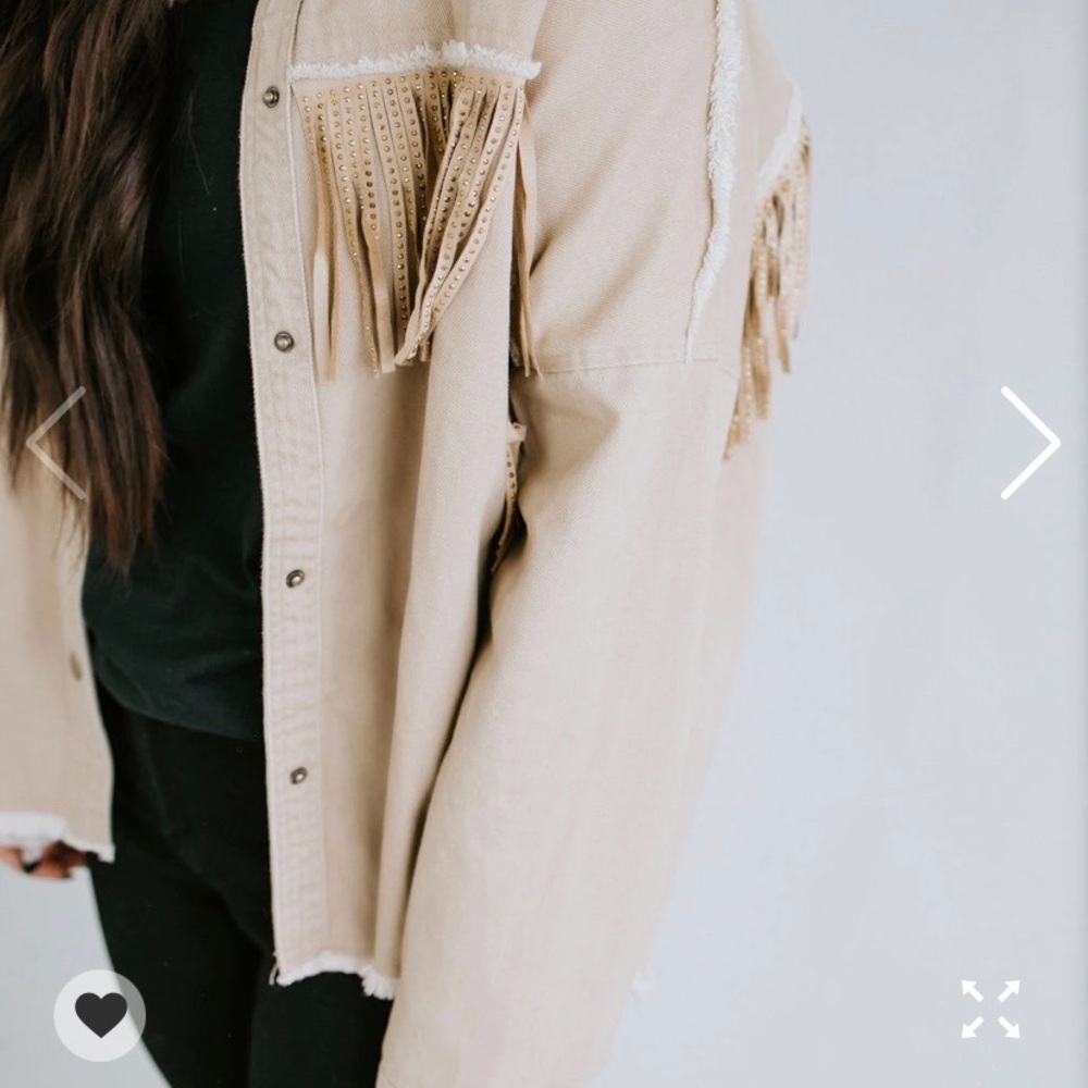 Aurora Studded Fringe Oversized Shacket